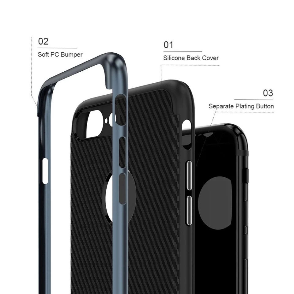 Apple IPHONE 6/6s Custodia Cover per Cellulare Protezione Protettiva Argento - Immagine 2 di 4