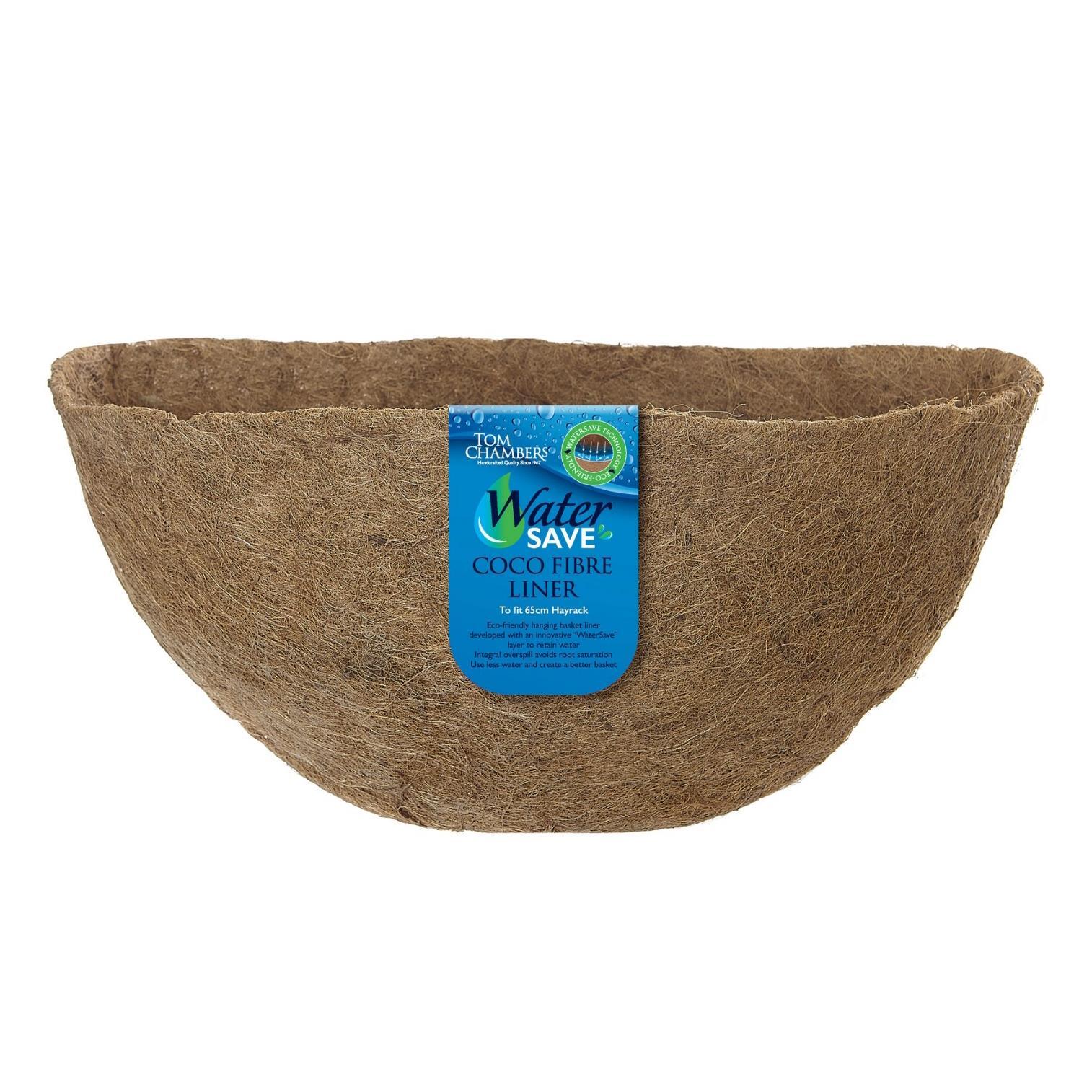 Coco Basket Liner Hayrack Hanging Flower Planter Natural Coconut Formed 65cm