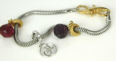 * KAUFEN SIE 1 ERHALTEN SIE 1 * JLO ENDLOS Unendlichkeit 925 Serpentin Vermeil 3 Bettelarmband ~ 6,5 Zoll
