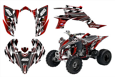 2003 - 2013 Yamaha YFZ 450 carb model graphics skin decal kit 24 mil #2500 Red