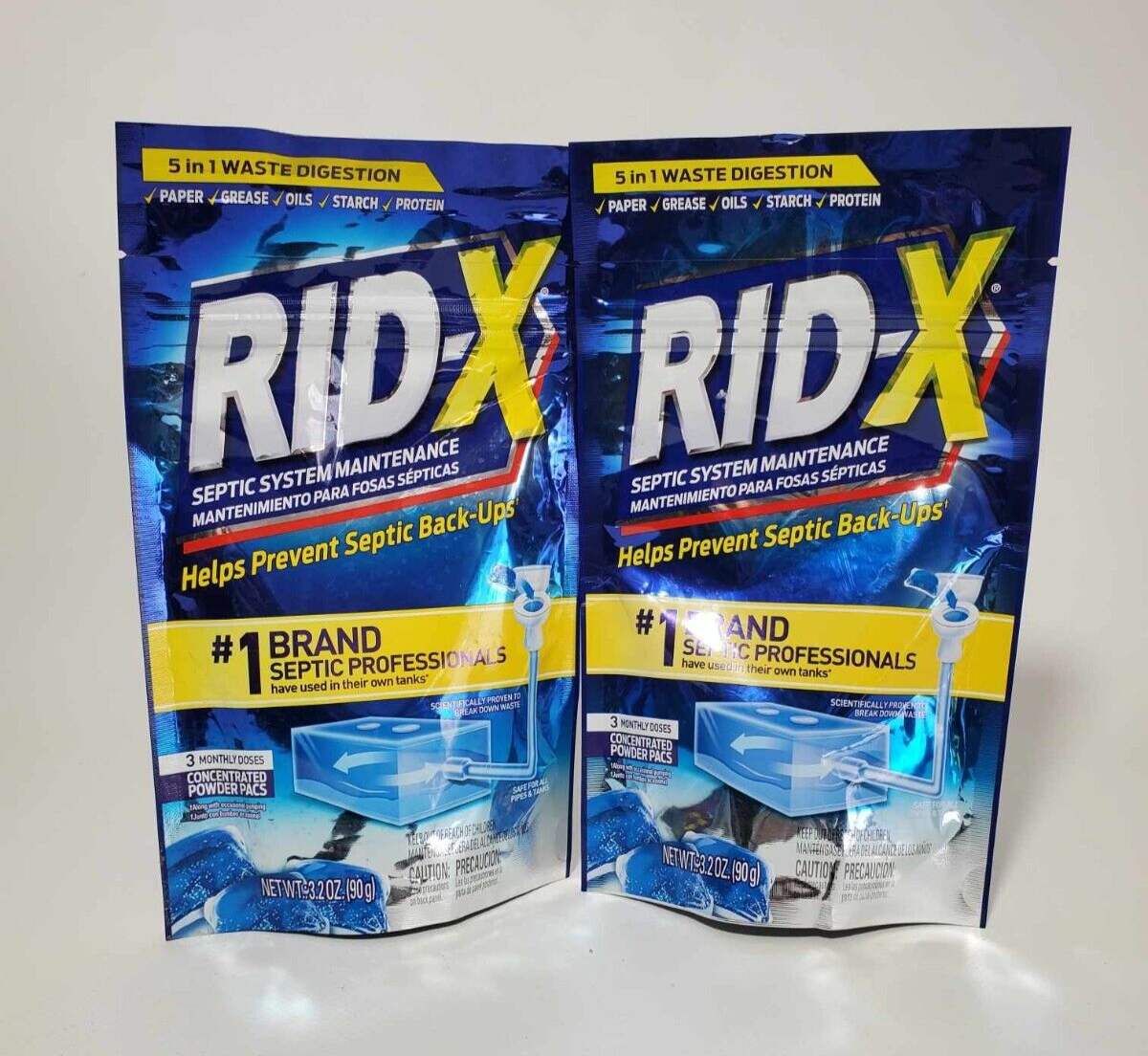 Rid-X Septic System Treatment 2-Pack with 3 Months of Doses 3.2 oz Septi-Pacs
