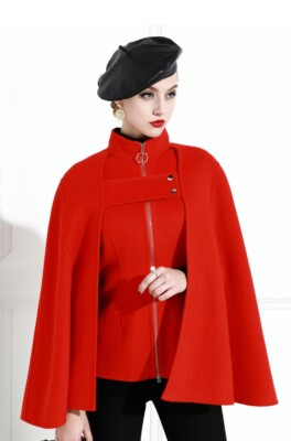 Custom Made to Order Wool Blend Swing Cloak Cape Coat Jacket Plus 1x-10x  Y345