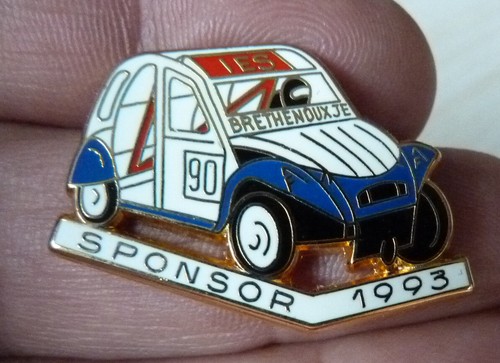 RARE PIN'S VOITURE COURSE AUTO CROSS 2 CV DEUDEUCHE BRETHENOUX ZAMAC 1993 - Foto 2 di 3