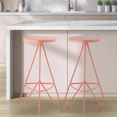 JONATHAN Y BSL1002 Trinity Modern Industiral Iron Tripod Backless Bar Stool