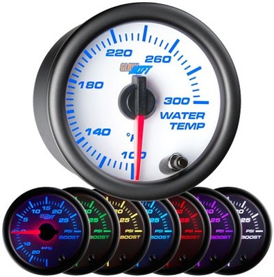 52mm GlowShift White 7 Water Temp Temperature °F Gauge W. 7 Color - Foto 7