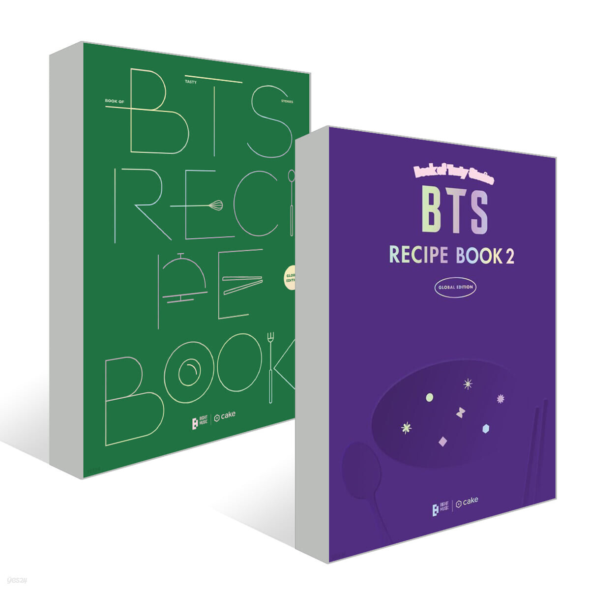 BTS Recipe Book 1 & 2 Korean Dish Recipes w/ Korean Chicken Recipe Gimbap Kimbap