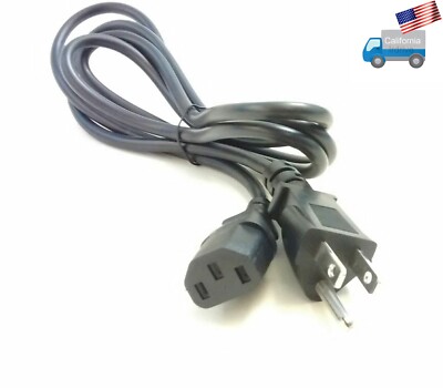 New 5ft AC Power Cord for ATX PSU,Dell Dimension Desktop PC,Tower,Monitor Supply