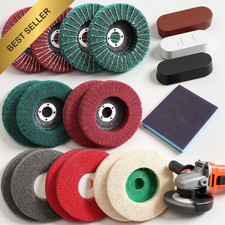 Buffing Wheels Polishing Kit Flap Disc Compound 18 Pcs 4 Inch Angle Grinder Set