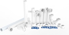Kitchen Sink Drain Kit,1-1/2" Plumbing Kit - Universal White