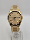 VTG Rare 1977 Seiko SQ Motorcraft Dial 4004 GoldTone DayDate Quartz Men Watch 👀