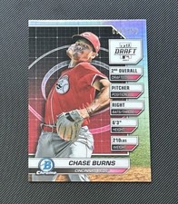 Rare! 2024 Bowman Draft - Bowman Draft Night Chase Burns Refractor /250 (RC)