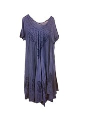 Boho Dress  V-Neck Spring Summer Dress Loose One Size Fits Most
