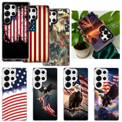 Shockproof Flag Patriot Case Hard Cover For Samsung Galaxy S26 S25 S24 S23 Ultra