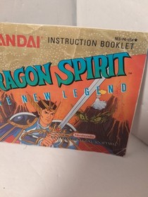 Dragon Spirit The New Legend Original Nintendo NES Manual - Booklet Only 
