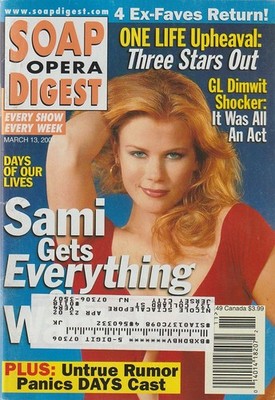 Soap Opera Digest Mar 13, 2001 ALISON SWEENEY-TOM EPLIN-LESLI KAY-ERIN HERSHEY