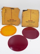 set of 3 Kodak Wratten filters, red and orange, 5.5-inch diameter