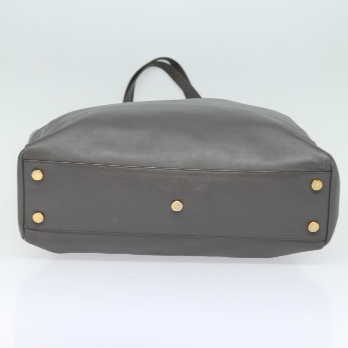 Saint Laurent Reversibile Grigio Borsa Shopper IN Pelle Originale