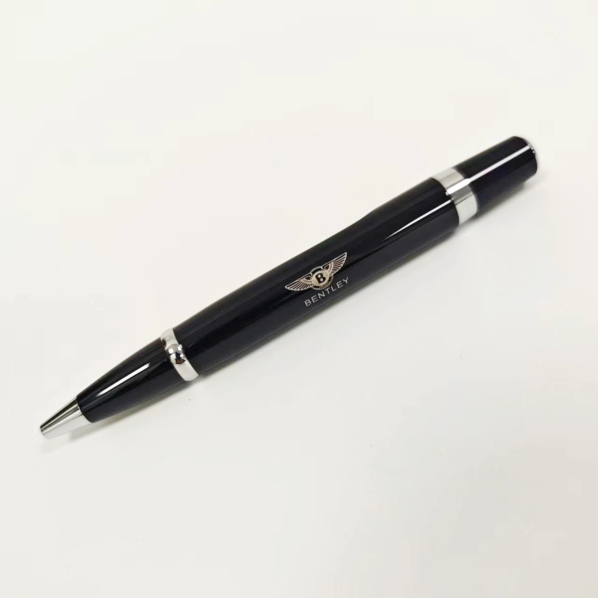Bentley Motors Black and Silver Ballpoint Pen | Luxury Gift Boxed