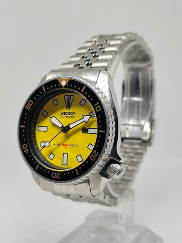 PRE OWNED SEIKO SCUBA DIVER 4205-015B YELLOW DIAL AUTOMATIC WATCH 9D1353 - Picture 4 of 11