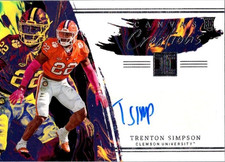 TRENTON SIMPSON 2023 Chronicles Draft Picks Impeccable Canvas Creations RC AUTO