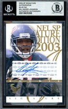 Andre Johnson Beckett BAS Signed 2003 Upper Deck Rookie SP Blue Ink Autograph