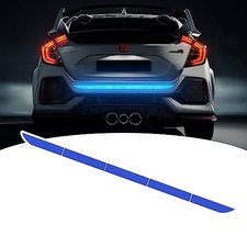 Car Rear Bumper Cover Guard Reflective Sticker Anti-Scratch Trunk Warning blue
