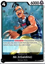 Mr.3(Galdino) OP14-092 Rare The Azure Sea's Seven One Piece Foil Near Mint