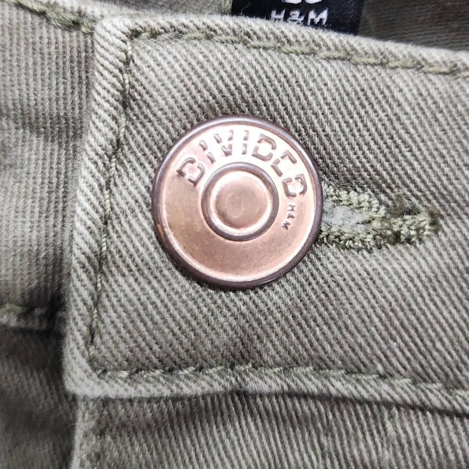 Pantalones H&M Divididos Para Mujer 2 Verdes Tiro Alto Pierna Ajustada Carga Utilidad Algodón Informal Foto 2 de 4