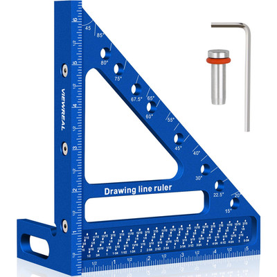 Quick-Set 3D Measuring Square - Multi-Angle Carpenter'S Tool with Angle Pin for