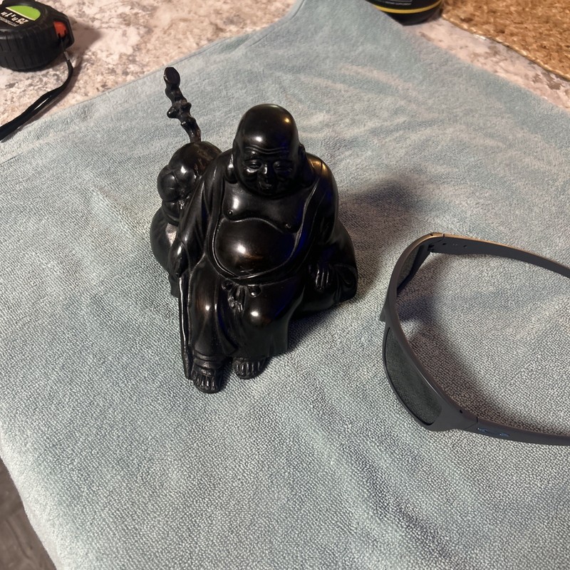 JAPANESE BRONZE BUDDHA STATUE. SIGNED