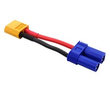 Common Sense RC EC5 Female to XT60 Male Connector Adapter 14AWG 