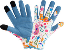Gardening Gloves for Women, Printed Touchscreen Garden Gloves with Grip, Thorn-P