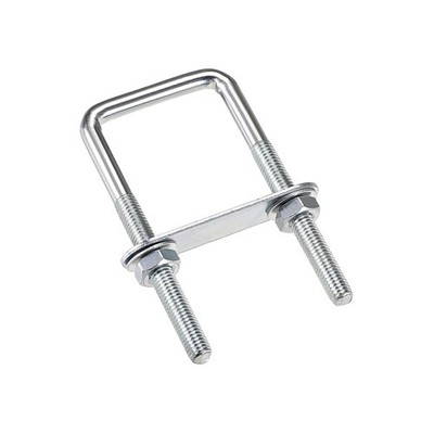 U-Bolt M8 Satz 2 Stück 40mm Quadrat U Schiene Bolzen Muttern Rahmen