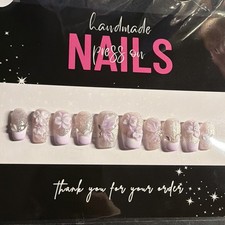 Homemade Square Press-On Nails Full Cover Pin...