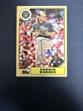 2022 Topps #T87-39 Corbin Burnes 1987 Topps Baseball 35th Anniversary