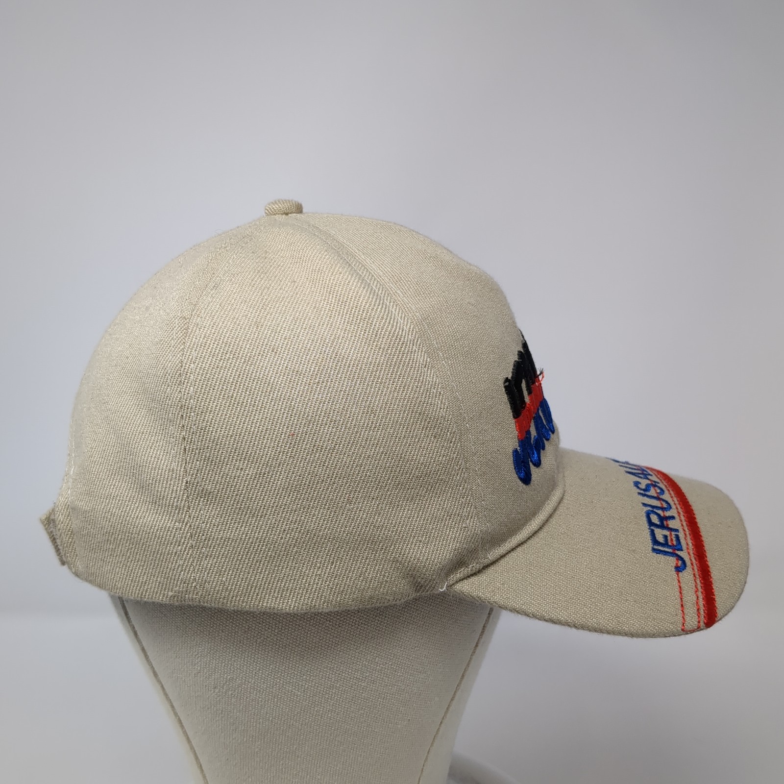 Jerusalem Strapback Baseball Cap Beige One Size A… - image 5