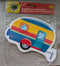 NEW Embossed Campers classroom camping school Cut-outs 16 Pieces TEACHING TREE