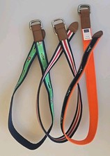 Janie and Jack Boys Canvas Leather Belt Size 4/5 LOT OF 3