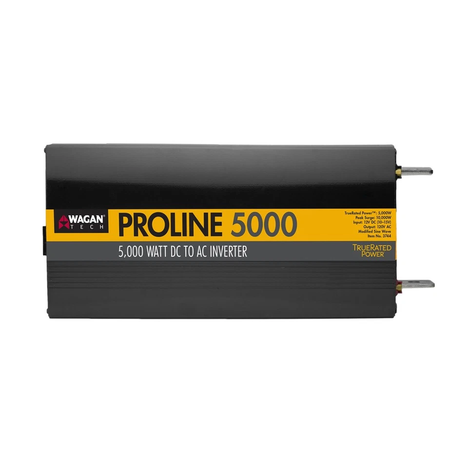 WAGAN 3744 PROLINE 5000 WATT HIGH OUTPUT COMPACT 115 VOLT AC POWER INVERTER NEW - Image 3 of 3