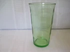 Anchor Hocking Ring or Banded Rings Green Depression Glass 5" Tall Tumbler