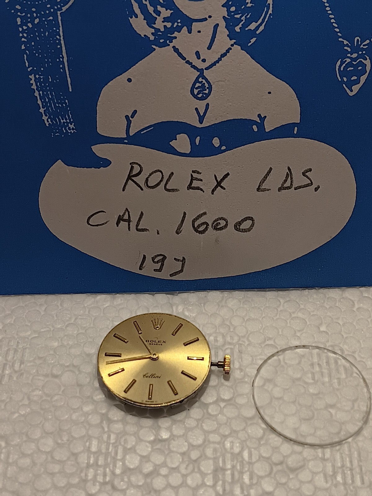 Ladies Rolex Cellini Movement Cal. 1600, w/ Dial & Hands. Working.