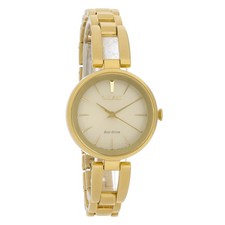 Citizen Eco Drive Women's Axiom Gold Tone Champagne Dial Watch EM0638-50P
