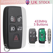 For Jaguar XF XJ XK XE F-Pace F-Type 5 Button Smart Remote Key Fob Chip 434MHz
