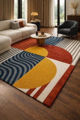 Handmade Rug | Irregular Rug | Wool Rugs | Living Room Rug | Tufted A398