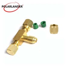 With Swivel Connector Refrigeration Quick Coupler Access Tee 1/4" Valves Adapter