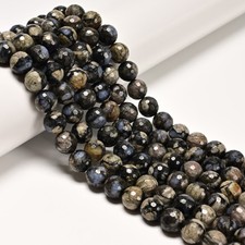 Natural Gray Opal Faceted Round Beads Size 6mm 8mm 10mm 12mm 15.5" Strand
