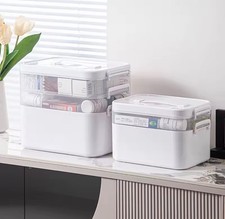 Large Multi-Layer Medicine Storage Box Portable Medical Organizer Cabinet