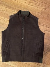 PETER MILLAR  Crown Fleece Darien Vest Brown Large Soft Wool Cashmere Golf