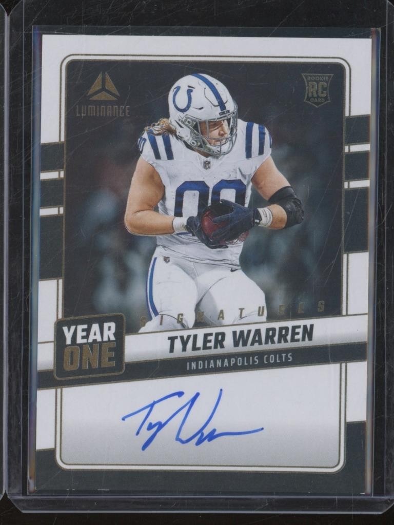 2025 Panini Luminance TYLER WARREN RC Rookie Year One Auto Colts AB1