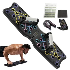 Push Up Board with Adjustable Jump Rope | Push Up Board for Men & Women | Mul...